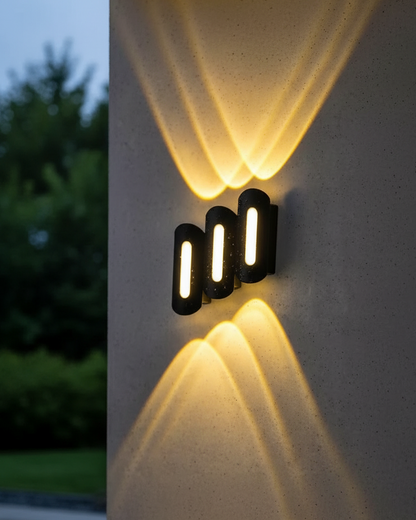 Swanart modern up-down wall decorative light with sleek design, illuminating a contemporary interior wall for ambiance.