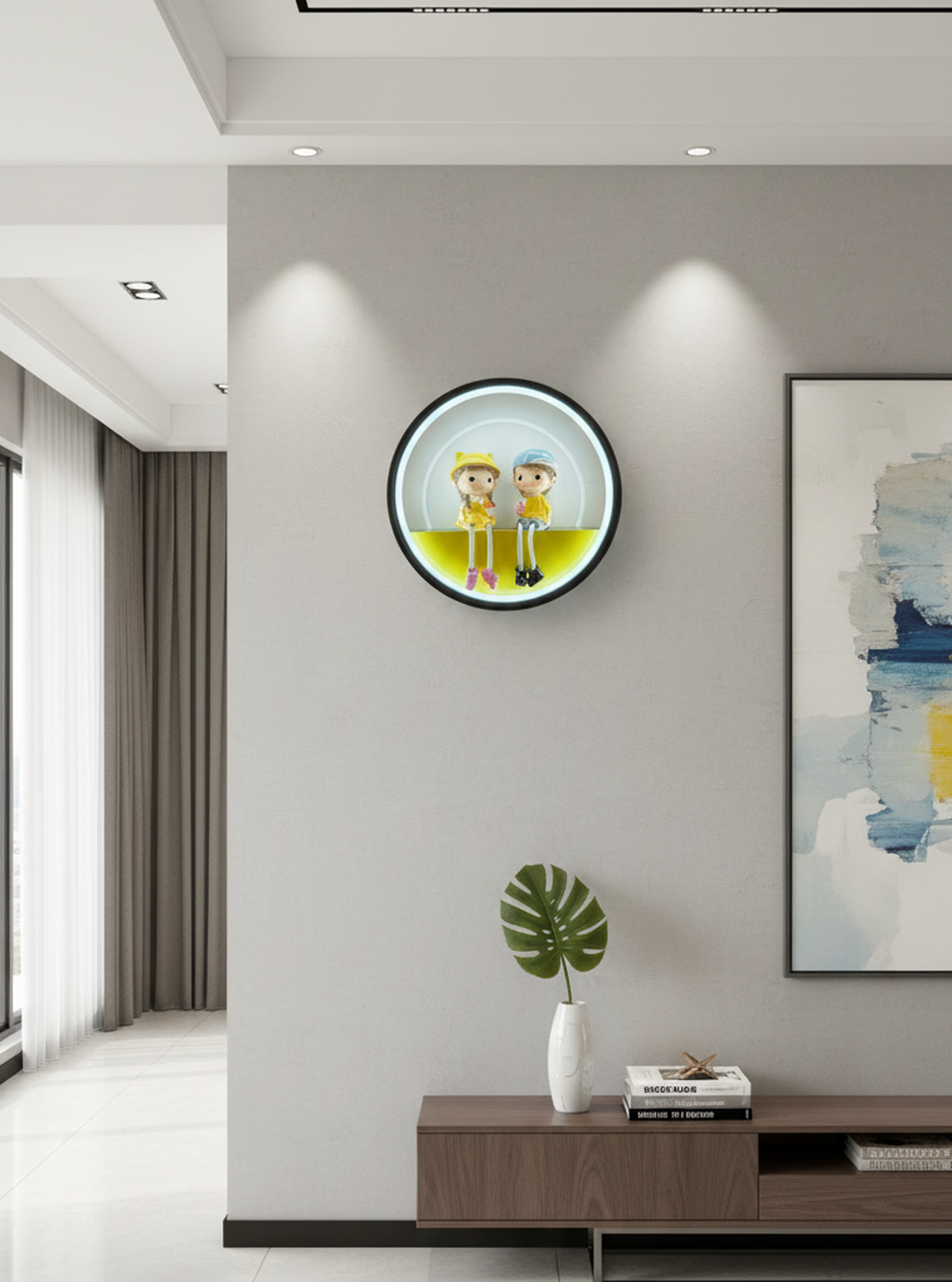 Swanart Charming Kids' Night Light - Adorable Boy and Girl Figurine Lamp - Soft LED Glow for Nursery, Bedroom Decor - Perfect Children's Night Lamp for Comfort and Style - Swanart