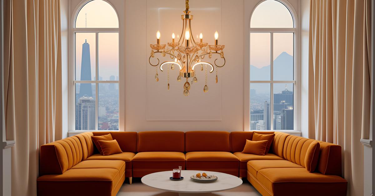 Swanart Experience Grandeur: Handcrafted 5 Bulb Italian Chandelier Light - Swanart