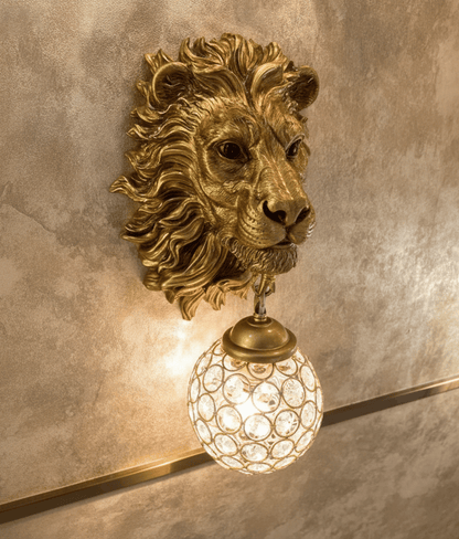 Regal Elegance with the Lion Head Crystal Pendant Light - Swanart