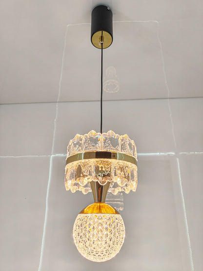 swanart HaloA2 Crystal Pendant Light – Elegant Hanging Ceiling Lamp with 3-in-1 Color Change LED, Premium Crystal & Metal Design – Modern Lighting for Living Room, Bedroom, Kitchen & Dining Area - Swanart