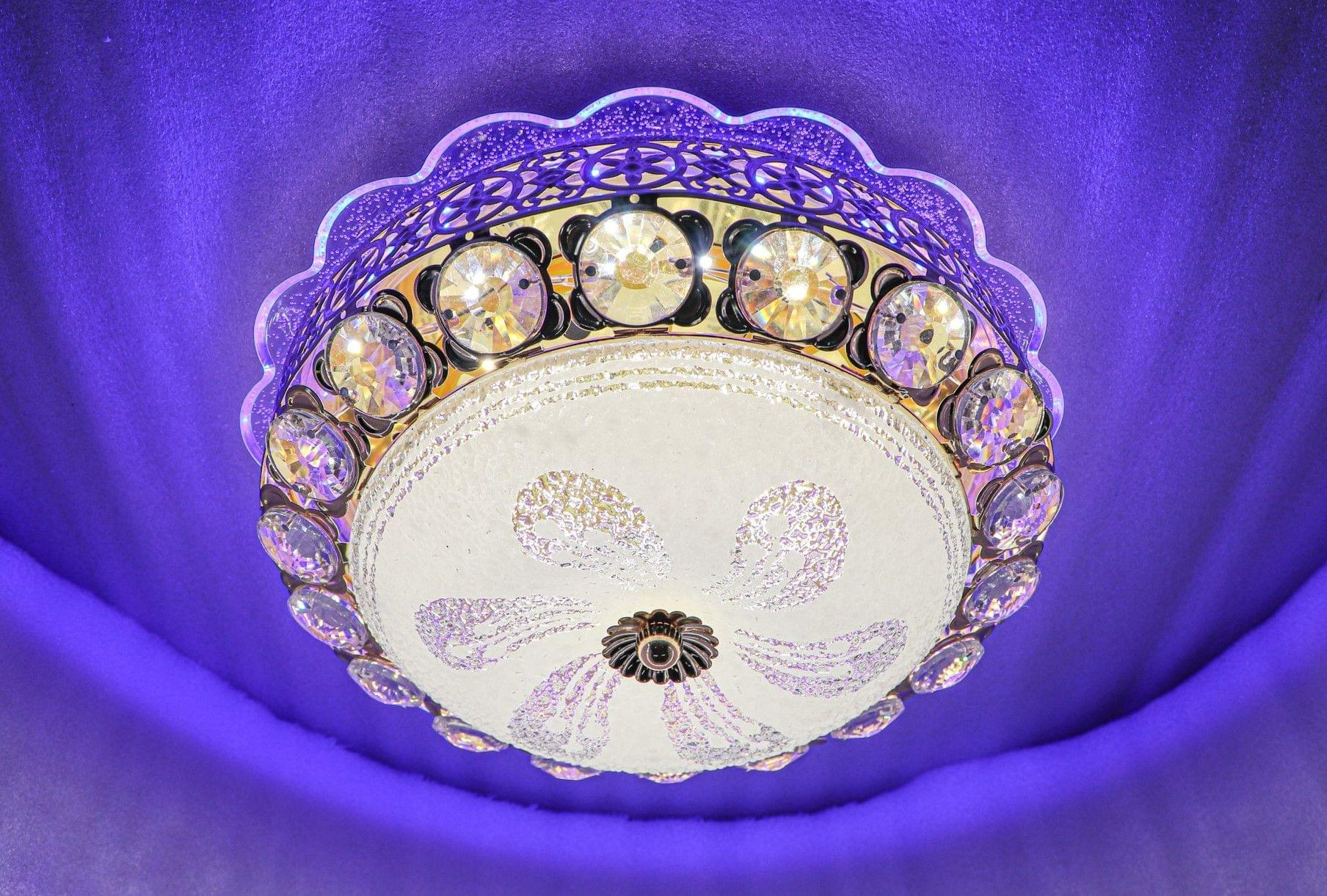 Swanart Round Chandelier for Living Room Modern Crystal Ceiling Light Lamp - Swanart