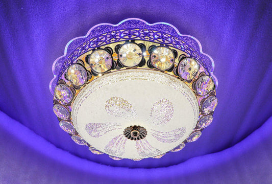 Swanart Round Chandelier for Living Room Modern Crystal Ceiling Light Lamp - Swanart