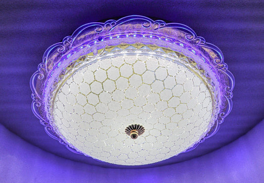Swanart Chandelier Ceiling Round Light 16 inch (Multicolor) ( with Bluetooh System) 1004-400