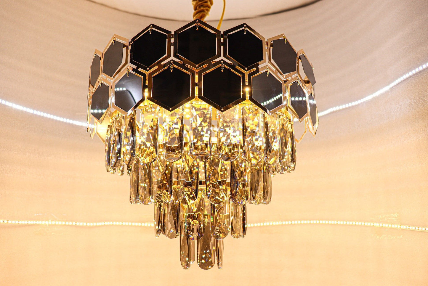 Swanart Stylish Black Crystal Pendant Light CH2021 - Swanart