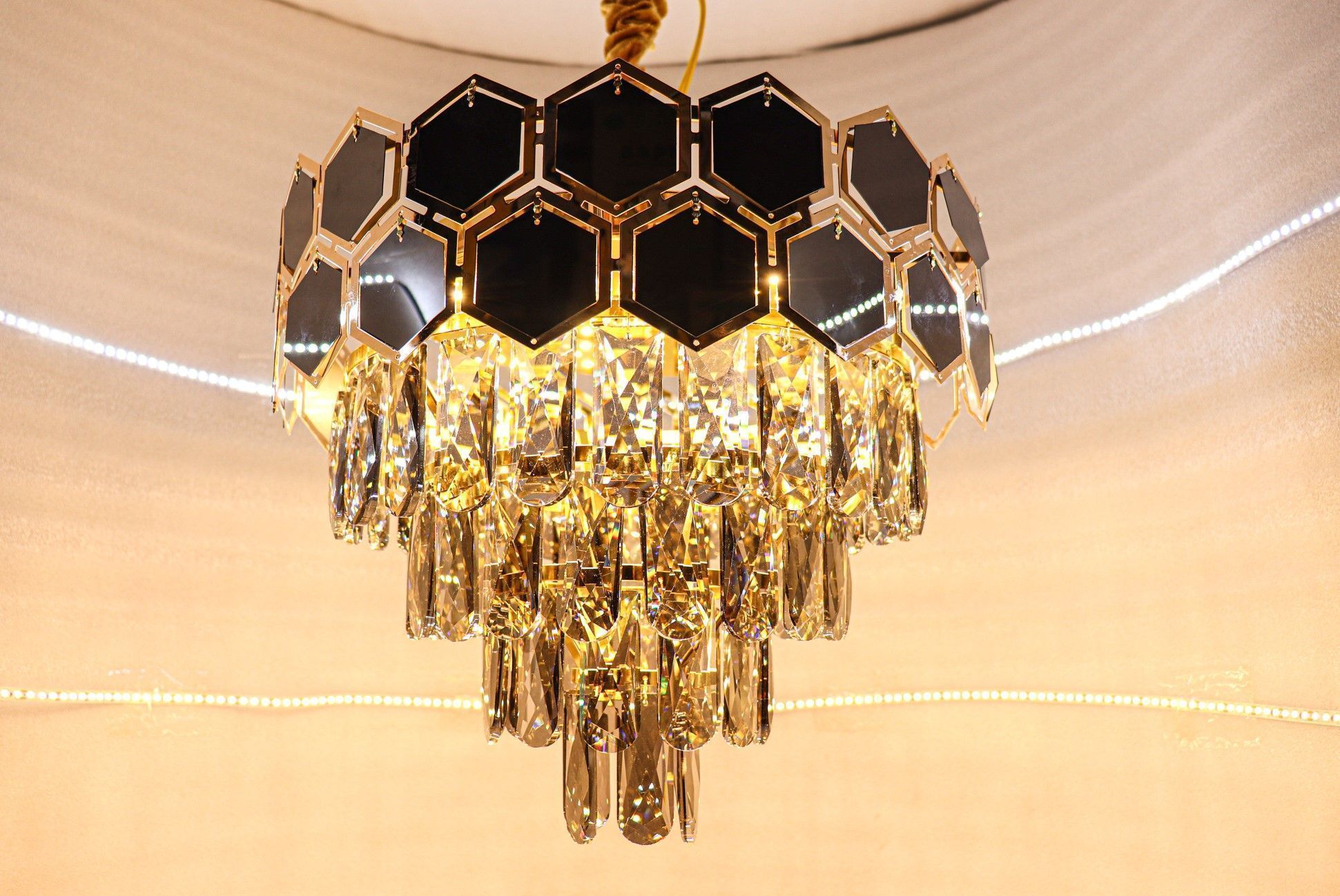 Swanart Stylish Black Crystal Pendant Light CH2021 - Swanart