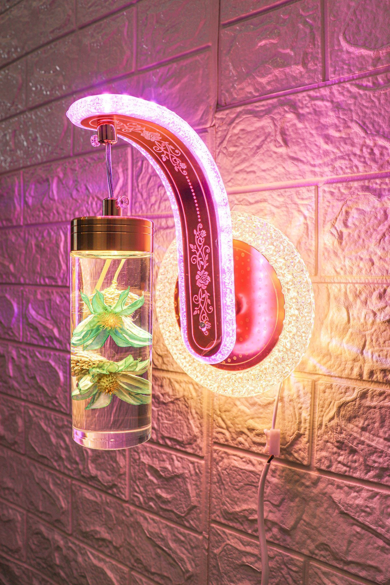 Swanart Floral Bliss Wall Light – Vibrant Multi-Colour Flower Design – Modern Home Decor Lighting - Swanart