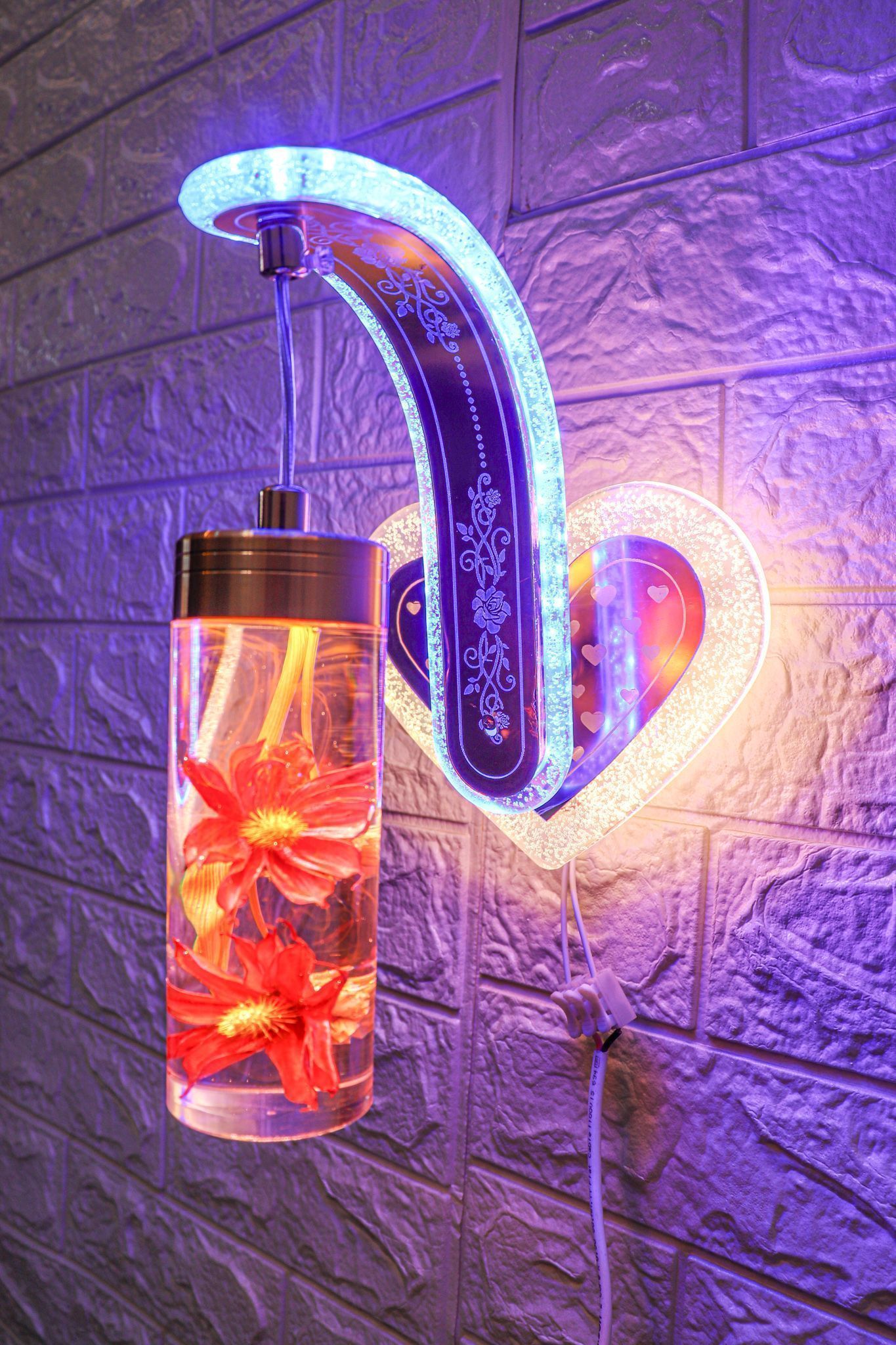 Swanart Botanical Beauty Wall Lighting – Rich Multi-Colour Floral Patterns for a Warm Home Glow - Swanart