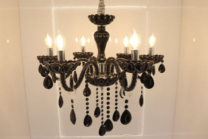 Gothic Glamour with the Black Crystal Chandelier - Swanart