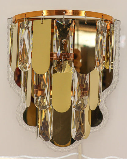 Gold Crystal Wall Sconce - Luxurious Modern Design - Swanart
