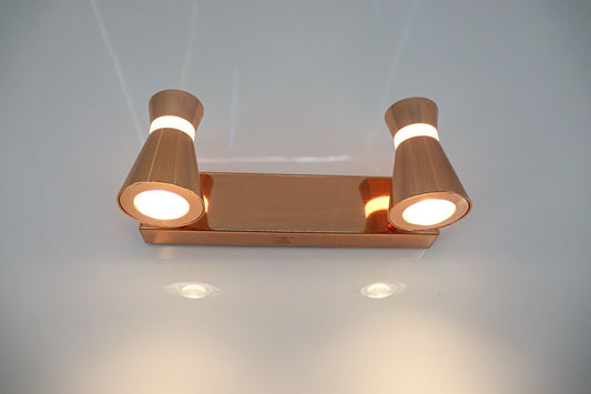 Swanart Luxurious Rose Gold 3-in-1 LED Wall Spot Light – Versatile 8 Watt, Color Changing Lighting Fixture for Pictures, Displays, and Mirrors - Swanart