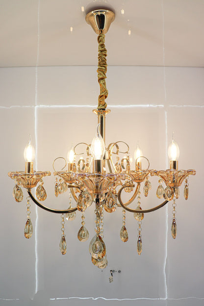 Swanart 5 Bulb Italian Chandelier Light: Timeless Craftsmanship & Radiant Elegance | Illuminate Your Home with Opulence - Swanart