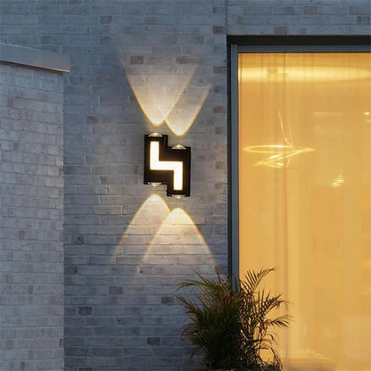 Swanart Black Wall Lamp Up And Down Wall Light Waterproof (Warm White) - Swanart