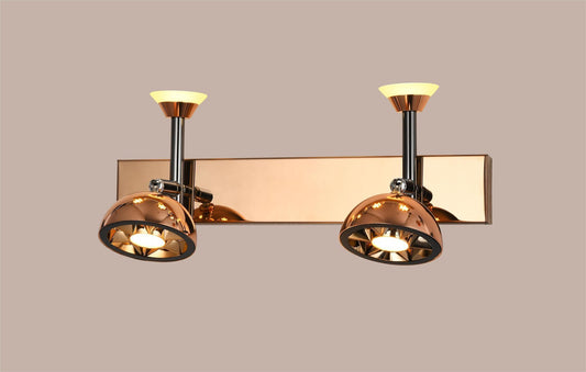 Swanart Modern Rose Gold Dual LED Wall Sconce - Adjustable Vanity Light Fixture for Bathroom, Bedroom, Living Room - Elegant Home Decor Lighting - Swanart