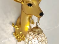 Swanart Elegant Deer Wall Lighting Fixture - Antler Design LED Sconce for Rustic Home Decor Light