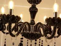 Swanart Gothic Glamour with the Black Crystal Chandelier