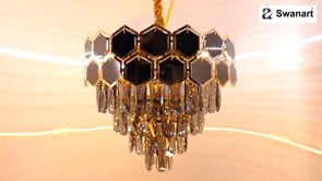 Swanart Stylish Black Crystal Pendant Light CH2021