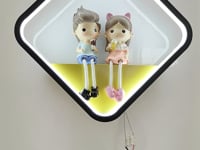 Swanart Cute Couple Kids' Night Light - Adorable Boy and Girl Figurine Lamp - Soft LED Glow for Nursery, Bedroom Decor