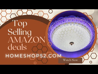 Swanart Chandelier Ceiling Round Light 16 inch (Multicolor) ( with Bluetooh System) 1004-400