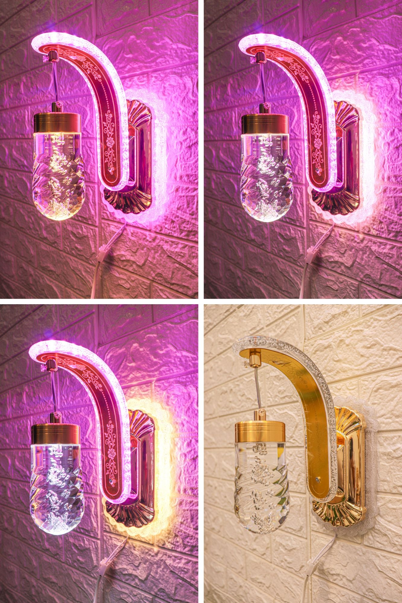 Swanart wall light W313 mounted on a wall, showcasing its elegant design and modern lighting fixture for indoor or outdoor use.