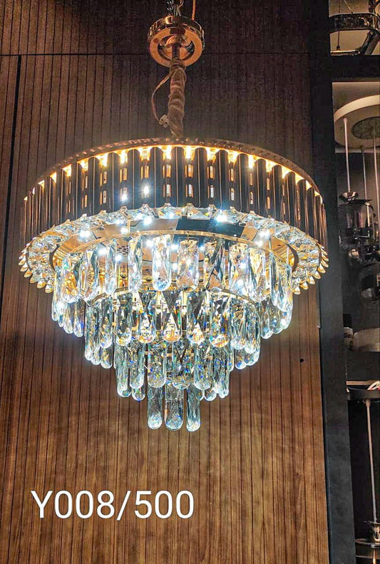 Peacock Chandelier Ceiling Lights Y008-500 Round With Bluetooth - Swanart